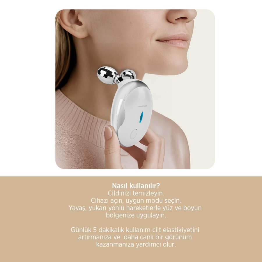 Polosmart PSC96 Şarjlı Yüz & Boyun Bakım Cihazı Beyaz - 4