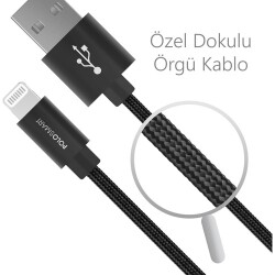 Polosmart PSM07 1 Metre Siyah Lightning Hızlı Şarj Kablosu - Polosmart