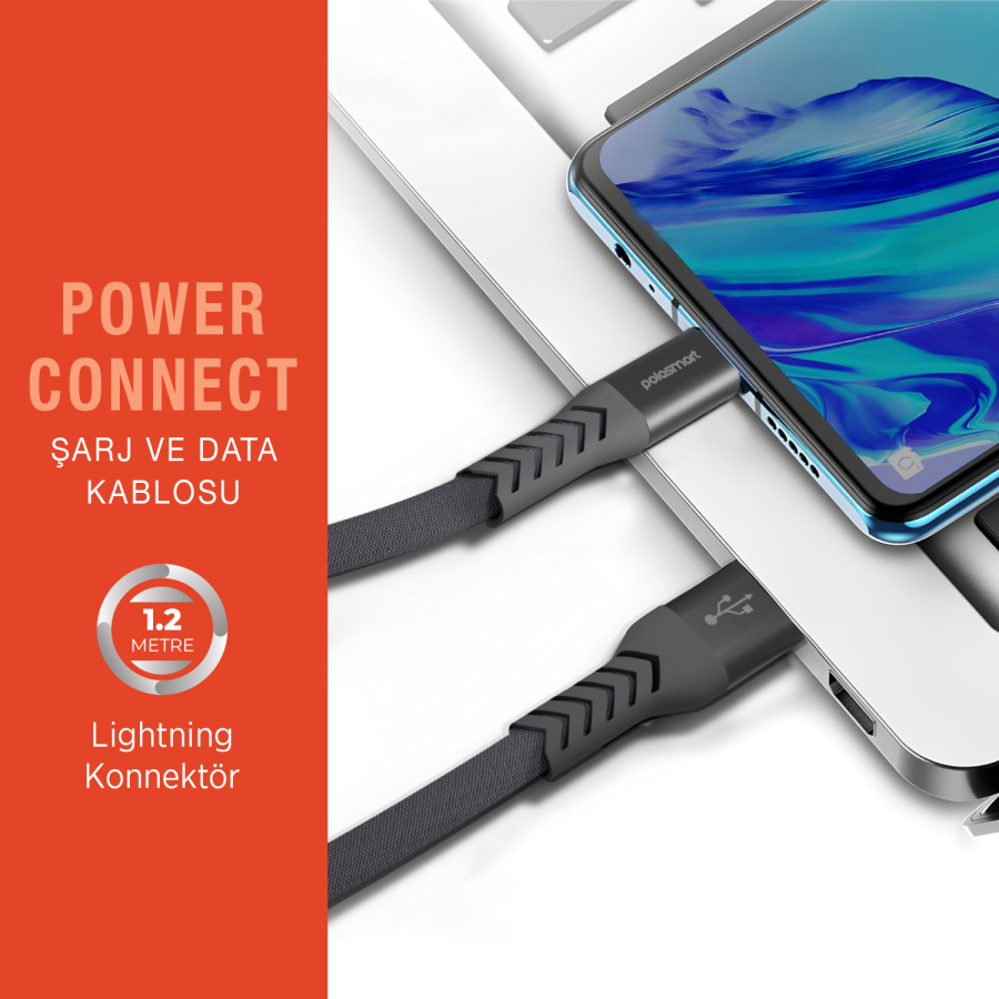 Polosmart PSM115 Şarj Kablosu Usb To Lightning - 3