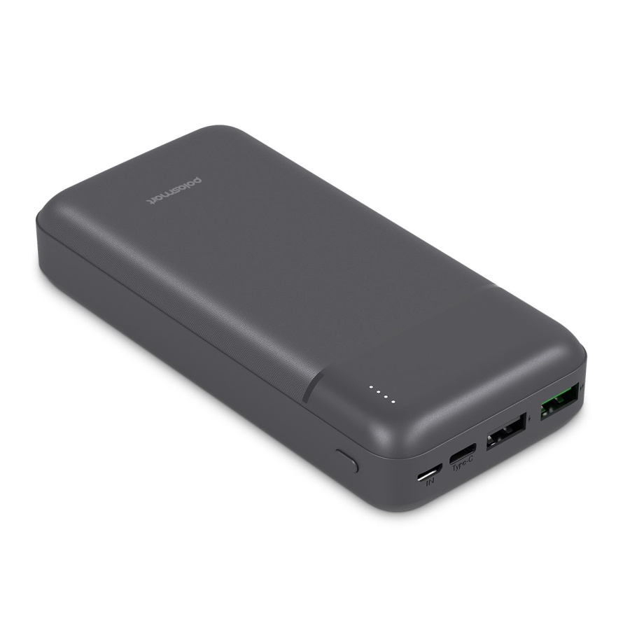 Polosmart PSM128 Micro USB Type-C Girişli 20.000 mAh Taşınabilir Şarj Cihazı Powerbank Gri - 1
