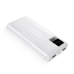 Polosmart PSM130 Taşınabilir 20W PD Çıkışı Dijital Göstergeli Şarj Cihazı Powerbank 10.000 mAh Beyaz - 3