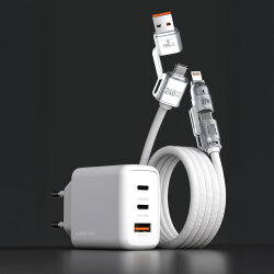 Polosmart PSM142 65W PD Duvar Şarjı & 4IN1 Şarj Kablosu - Polosmart