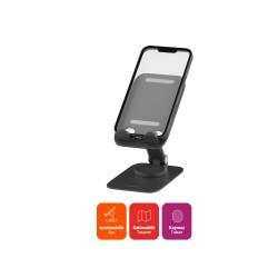 Polosmart PSM144 Telefon Tablet Standı 180° Ayarlanabilir 1500g Taşıma Kapasiteli Siyah - 2