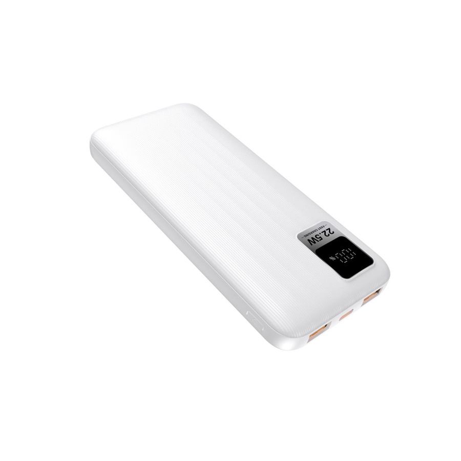 Polosmart PSM148 Taşınabilir 20W PD Çıkışı Dijital Ekranlı Şarj Cihazı Powerbank 10.000 mAh Beyaz - 4