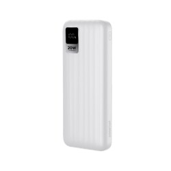 Polosmart PSM148 Taşınabilir 20W PD Çıkışı Dijital Ekranlı Şarj Cihazı Powerbank 10.000 mAh Beyaz - Polosmart