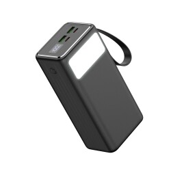 Polosmart PSM149 Taşınabilir 65W PD Çıkışlı Dijital Göstergeli 40.000 mAh Powerbank Siyah - Polosmart