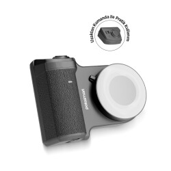 Polosmart PSM154 Işıklı & Deklanşörlü Manyetik Telefon Tutucu Siyah - 2