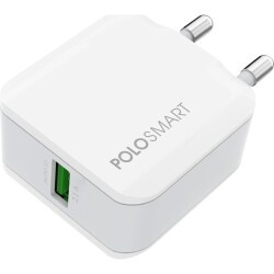 Polosmart PSM16 Smart USB’li Duvar Şarjı Beyaz - 1