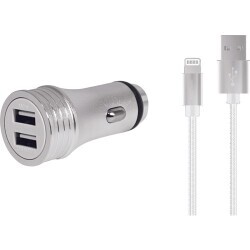 Polosmart PSM46 2'li Araç Şarjı + Lightning Şarj Kablosu 50 cm - 1