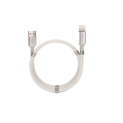 Polosmart PSM66 Mıknatıslı Sarmal Şarj ve Data Kablosu 1 Metre Beyaz - Polosmart
