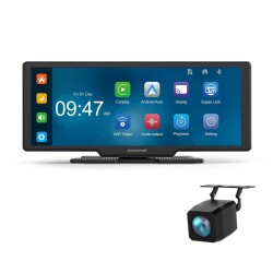 Polosmart PSM700 Araç İçi Akıllı Ekran Ön ve Arka Kameralı Kablosuz Carplay ve Android Auto Destekli - Polosmart