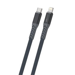 Polosmart PSM76 1.2 Metre Type-c to Lightning Şarj Kablosu Siyah - 1
