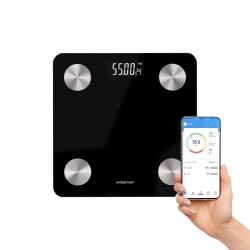 Polosmart PSR102 Pilli Bluetooth Vücut Analizli Yağ Kas Su Ölçer Hassas Akıllı Tartı Baskül Siyah - 2