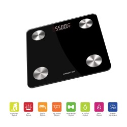 Polosmart PSR102 Pilli Bluetooth Vücut Analizli Yağ Kas Su Ölçer Hassas Akıllı Tartı Baskül Siyah - 3