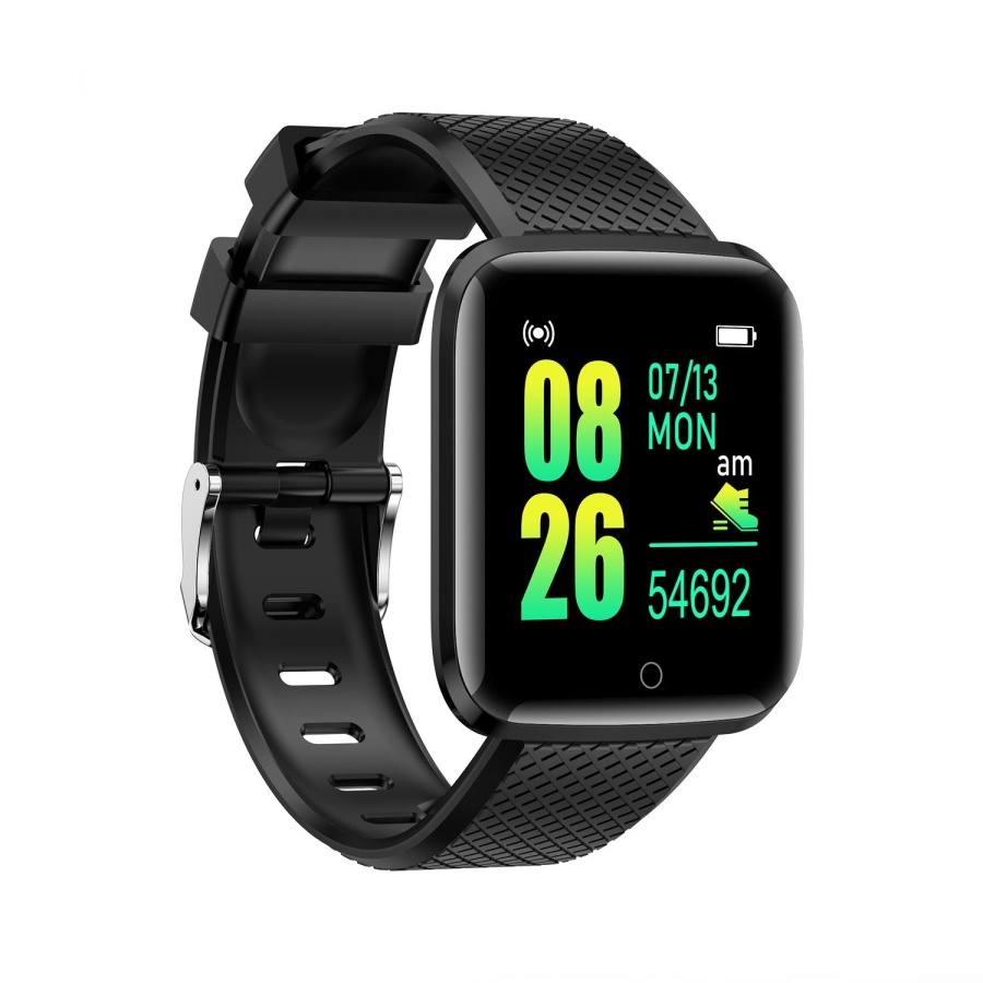 Polosmart PSSW16 Titreşimli Akıllı Saat Bileklik Siyah - 2