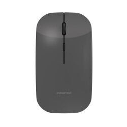Polosmart PSWM14 Hibrit Bluetooth & Wireless Şarj Edilebilir Kablosuz Mouse Koyu Gri - 1