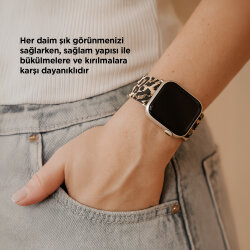 Polosmart PTM204 Akıllı Saat Kordonu - Leopar (38/40/41 mm) - 4
