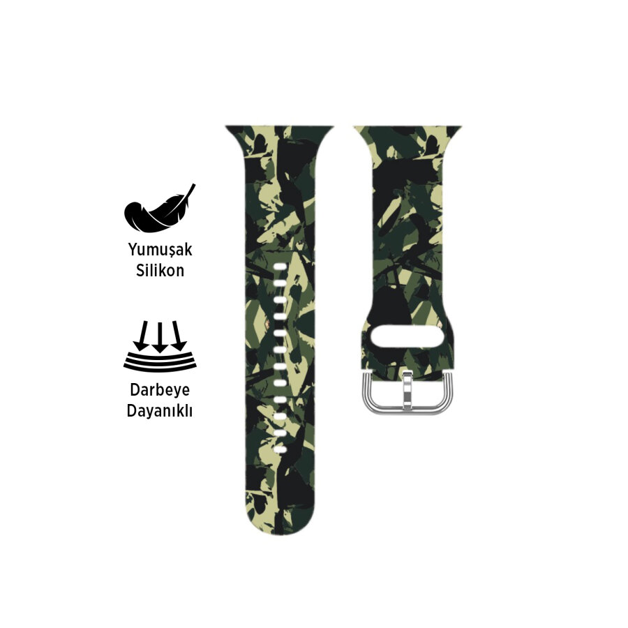 Polosmart PTM204 Akıllı Saat Kordonu - (38/40/41 mm-Yeşil) - 2