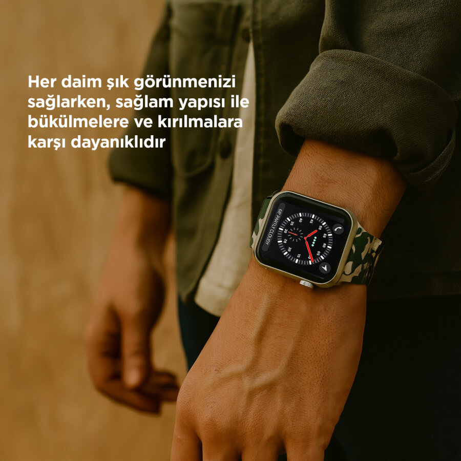Polosmart PTM204 Akıllı Saat Kordonu - (38/40/41 mm-Yeşil) - 1