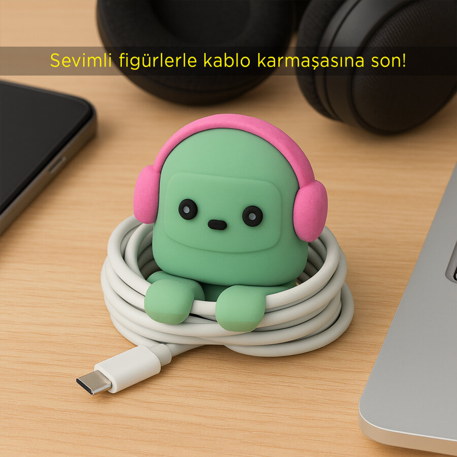 Polosmart PTM350 Figürlü Kablo Toplayıcı ve Klips Seti - 7