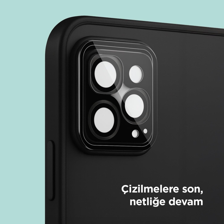 Polosmart PTM609 İphone 15 Pro / 15 Pro Max Uyumlu Kamera Lens Koruyucu Takma Aparatlı - 3