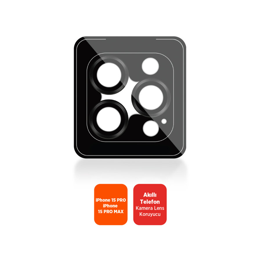 Polosmart PTM609 Kamera Lens Koruyucu (15 Pro, 15 Pro Max) - 2