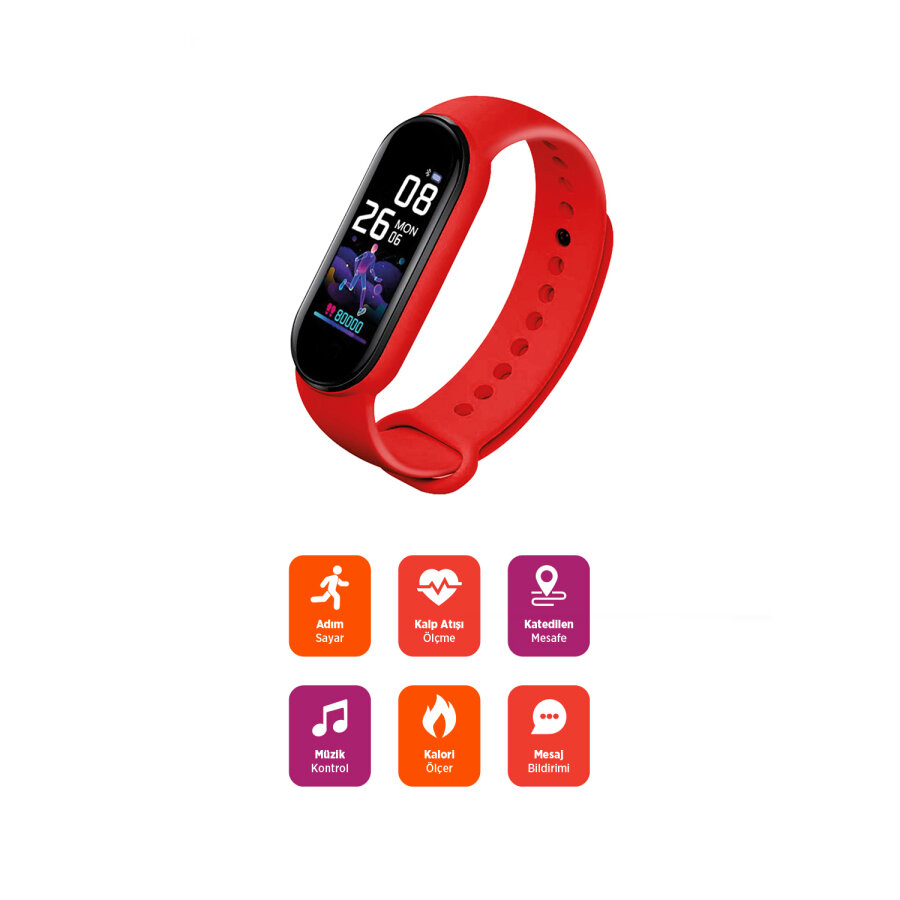 PSSW17 AKILLI BİLEKLİK KIRMIZI - 2