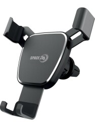 Space24 SP119 360 Derece Dönebilen Başlık Izgara Girişli Araç İçi Telefon Tutucu Siyah - Space24