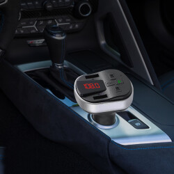 Space24 SP121 Bluetooth Dahili Mikrofon USB AUX TF Kart Çakmaklık Girişli FM Transmitter Siyah - 2