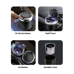 Space24 SP124 Led Işıklı Araç İçi Küllük - 4