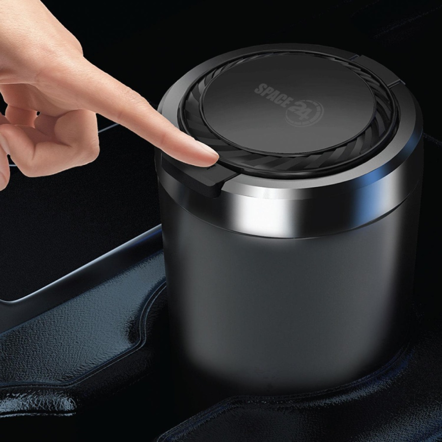 Space24 SP124 Led Işıklı Araç İçi Küllük Siyah - 2