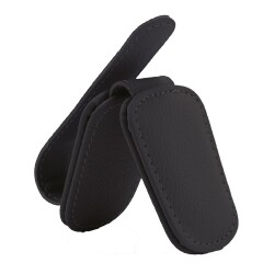 Space24 SP130 Araç İçi Gözlük Tutucu Manyetik Yumuşak Doku Tek Elle Kullanım Siyah - Space24