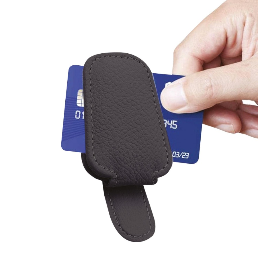 Space24 SP130 Araç İçi Gözlük Tutucu Manyetik Yumuşak Doku Tek Elle Kullanım Siyah - 2