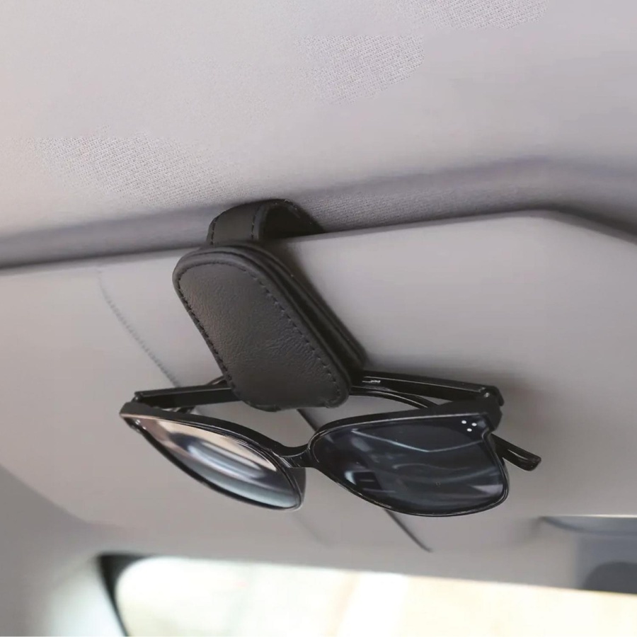 Space24 SP130 Araç İçi Gözlük Tutucu Manyetik Yumuşak Doku Tek Elle Kullanım Siyah - 3