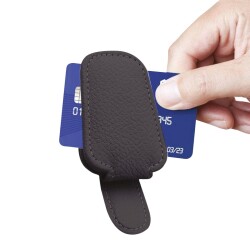 Space24 SP130 Araç İçi Gözlük Tutucu Manyetik Yumuşak Doku Tek Elle Kullanım Siyah - 2