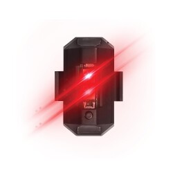 Space24 SPK01 Şarjlı 7 Renkli Led Flaşör Siyah - Space24
