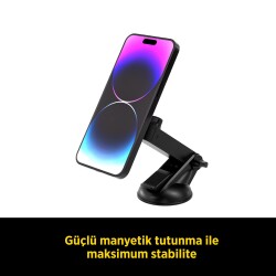 Space24 SPK28 Araç İçi Manyetik Telefon Tutucu Siyah - 2
