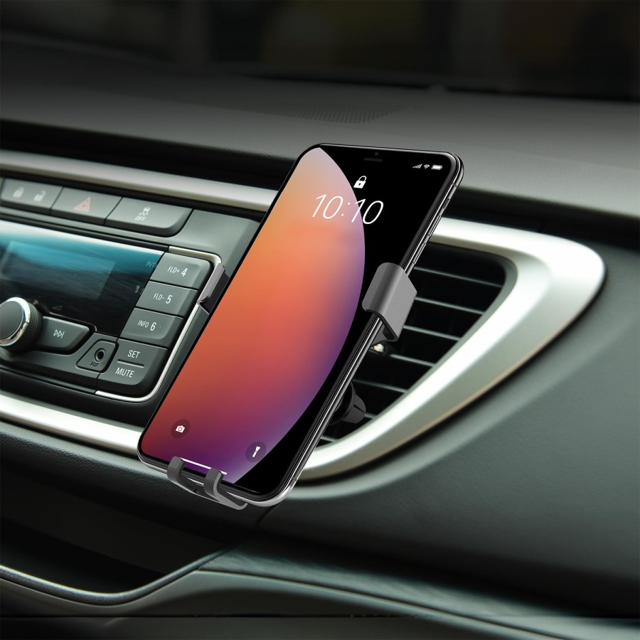 Space24 SPR101 Araç içi 360 Derece Dönebilen Otomatik Kilitli Telefon Tutucu Siyah - 4